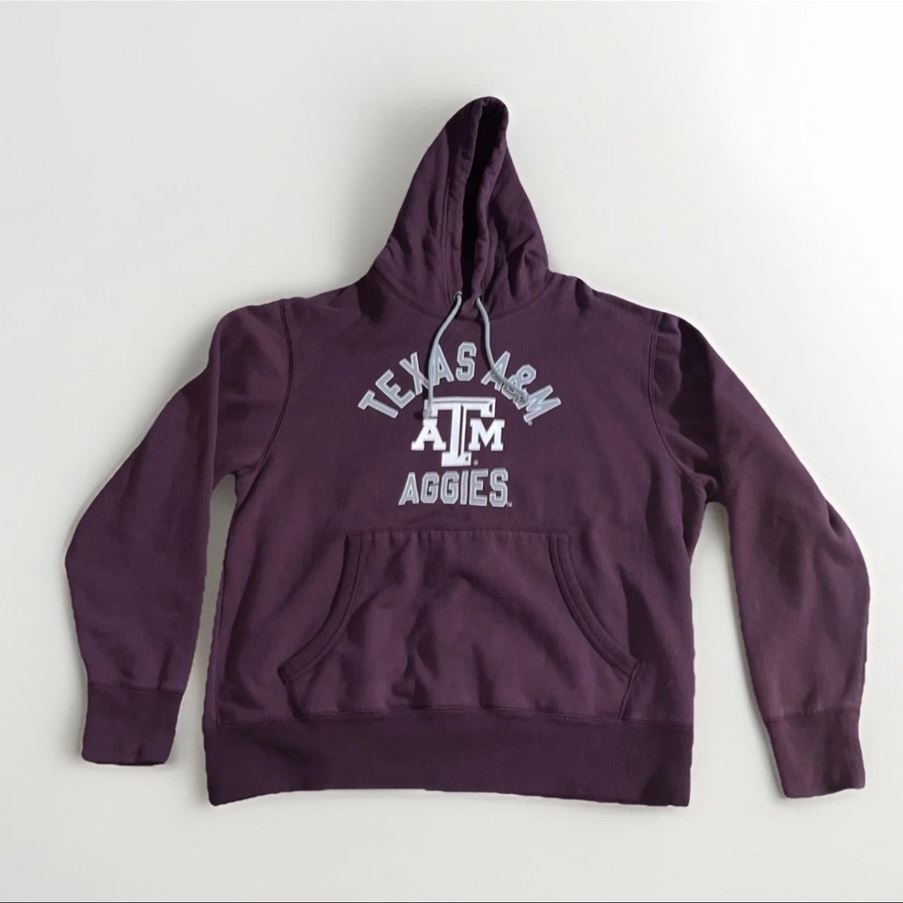 Texas A & M Hoodie Mens XL Maroon Pullover Hand Pockets Aggies College Football